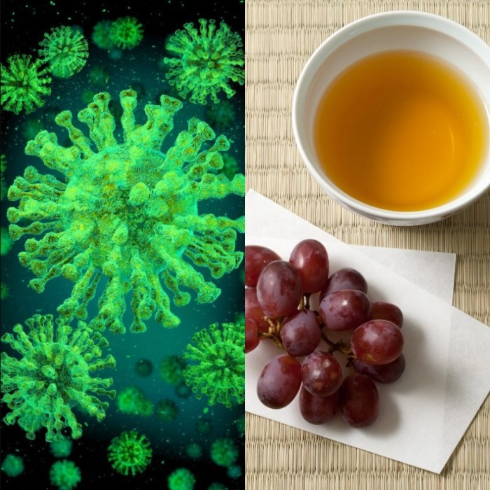 Winogrona i herbata na koronawirusa